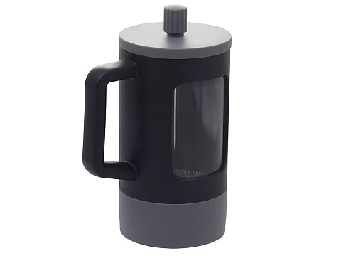 Френч-пресс Double Tone, черный-серый - рис 3.