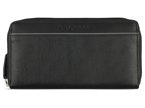 Кошелёк женский BUGATTI БАНДА | BANDA, с защитой данных RFID, чёрный, кожа козы/полиэстер, 18,5х2х10 см - рис 2.