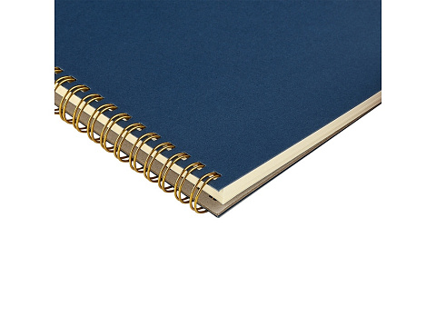 Бизнес тетрадь на гребне А5 Pragmatic, 60 листов в клетку, темно-синий - рис 3.