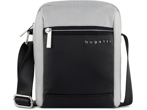 Сумка наплечная мужская BUGATTI СЕРА | SERA, светло-серая, полиэстер, 17х5,5х21 см, 1,5 л - рис 2.