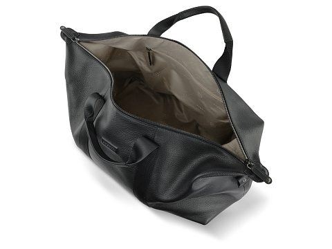 Сумка дорожная BUGATTI ЭЛЬЗА | ELSA, чёрная, воловья кожа/полиэстер, 47х22х24/30 см - рис 5.