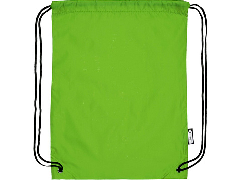 Рюкзак со шнурком Oriole из переработанного ПЭТ, лайм - рис 4.