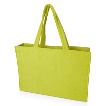 Пляжная эко-сумка Siam объемом 13 л из переработанной махровой ткани, сертифицированной GRS - Лайм