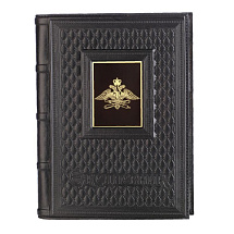 Ежедневник с тиснением Воздушно-космические силы (черный)