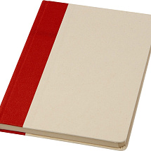 Liliana блокнот формата А5 в твердой обложке из пластика из сахарного тростника - красный кирпичный