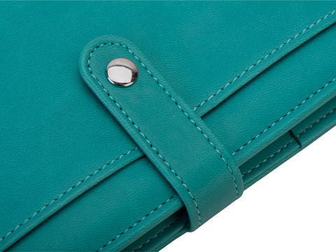 Блокнот-кошелек с сменным блоком А6 Wall Street, 64 листа, бирюзовый - рис 7.