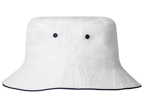 Панама с контрастной окантовкой , белый/темно-синий - рис 3.