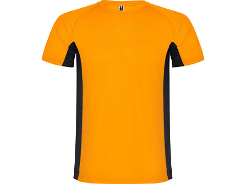 Спортивная футболка Shanghai мужская, неоновый оранжевый/черный - рис 6.