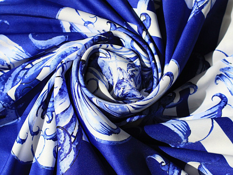 Платок Гжель - рис 2.