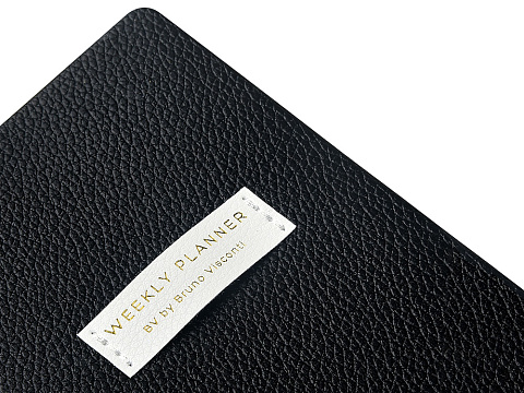 Еженедельник недатированный А6 Black с нашивкой, черный - рис 3.