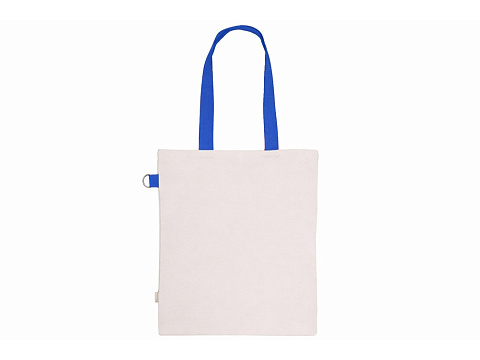 Сумка для покупокTopiс из переработанных материалов с наружным цветным карманом, синий - рис 5.