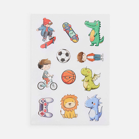 Стикерпак UV-DTF Thematic, для мальчиков - рис 2.