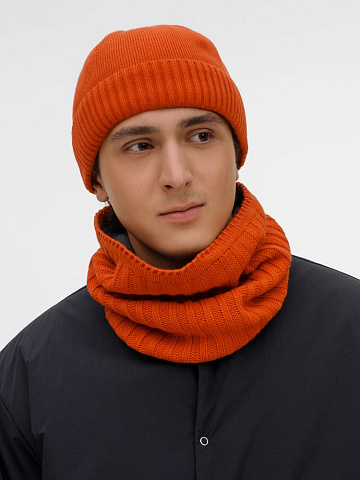 Шапка ComFleece, темно-оранжевая (кирпичная) - рис 8.