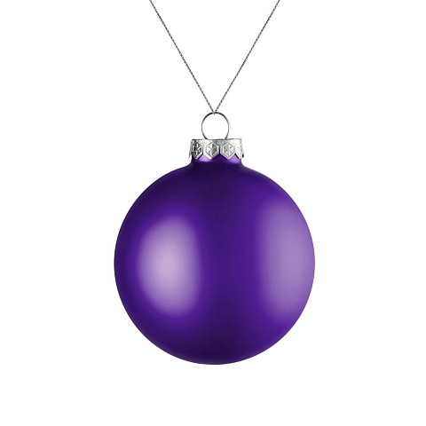 Елочный шар Finery Matt, 8 см, матовый фиолетовый - рис 2.