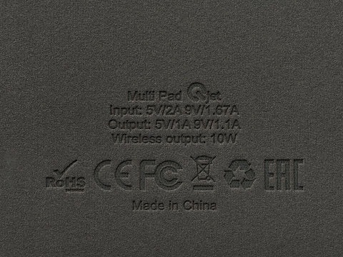 Многофункциональный коврик для мыши Multi Pad с беспроводной зарядкой и LCD экраном, 10 Вт, черный - рис 11.