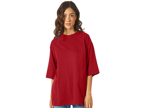 Футболка Berlin к/р оверсайз, 100% хлопок, 180гр, красный - рис 3.