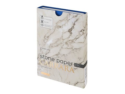 Ежедневник с каменной бумагой недатированный А5 Carrara, синий - рис 9.