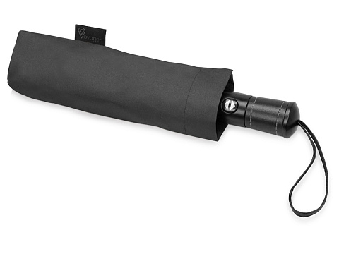 Зонт складной Ontario, автоматический, 3 сложения, с чехлом, черный (Р) - рис 4.