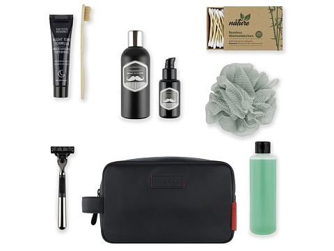 Несессер дорожный BUGATTI КЛАРК | CLARK, чёрный, воловья кожа/полиэстер, 20х10х13 см, 2,5 л - рис 6.