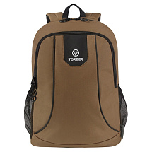 Рюкзак TORBER РАКЕТА с отделением для ноутбука 15,6, коричневый, полиэстер 600D, 46 х 30 x 13