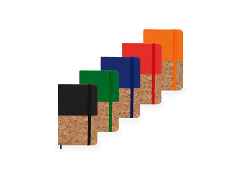 Блокнот А6 Ирис с комбинированной обложкой, натуральный/красный - рис 4.