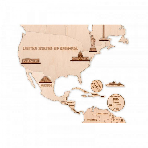 Деревянная карта мира (размер ХХL) - рис 7.