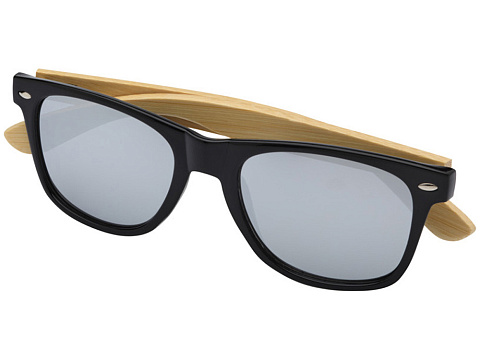 Солнцезащитные очки Hue с бамбуковыми дужками - Серебристый - рис 3.