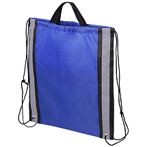 Рюкзак-мешок Savy со светоотражающими полосами по бокам, синий