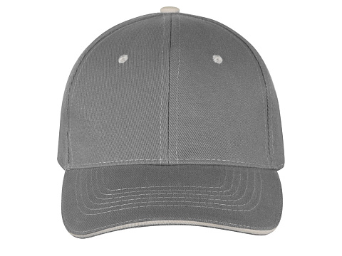 Бейсболка New Castle 6-ти панельная, серый/белый - рис 5.
