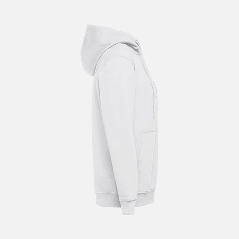 Толстовка мужская на молнии с капюшоном Amsterdam, белая - рис 5.