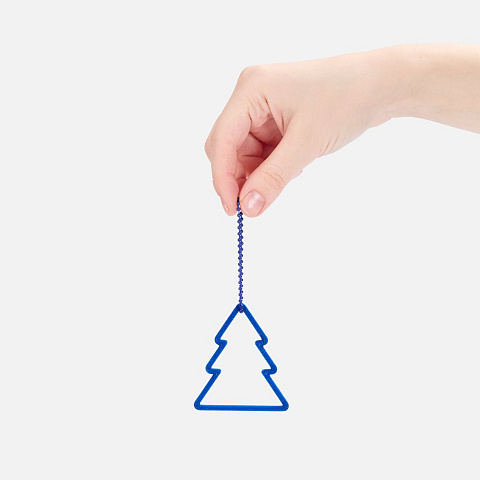 Подвеска «Елочка», 3D-печать, синяя - рис 4.