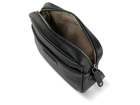 Сумка кросс-боди женская BUGATTI ЭЛЬЗА | ELSA, чёрная, воловья кожа/полиэстер, 19х5,5х14 см - рис 6.