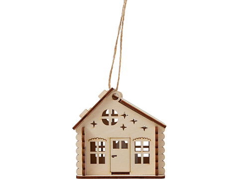 Подвеска с подсветкой домик (с мерцающей свечкой) - рис 3.