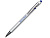 Ручка-стилус металлическая шариковая Sway  Monochrome с цветным зеркальным слоем, серебристый с темно-синим - миниатюра