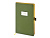 Ежедневник недатированный А5 Verde с нашивкой, зеленый - миниатюра