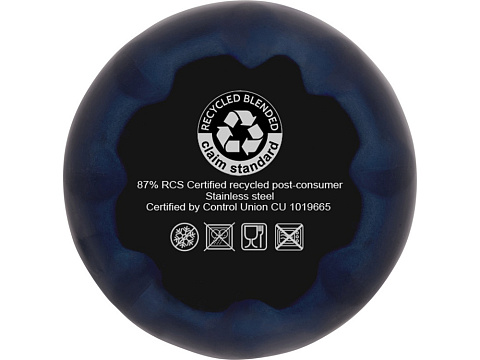 Бутылка Cove из переработанной нержавеющей стали, с вакуумной изоляцией, 500мл - Темно - синий - рис 4.