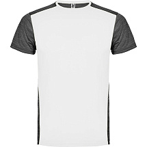 Спортивная футболка Zolder мужская, белый/черный меланж