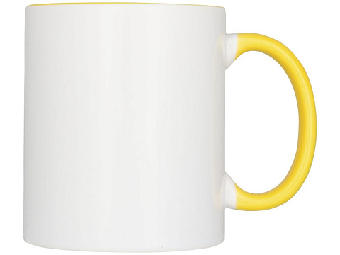 Цветная кружка Pix для сублимации, белый/желтый - рис 2.