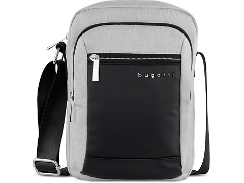 Сумка наплечная мужская BUGATTI СЕРА | SERA, светло-серая, полиэстер, 21х6х26,5 см, 2,5 л - рис 2.