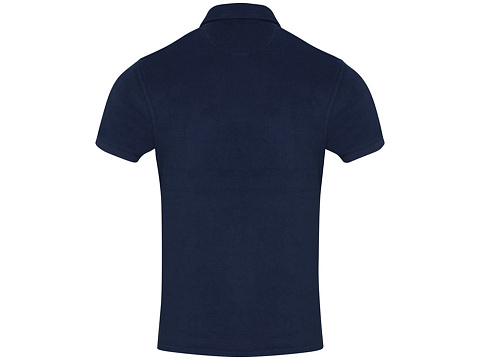 Рубашка поло унисекс Akoya из переработанного махрового материала - Темно - синий - рис 7.