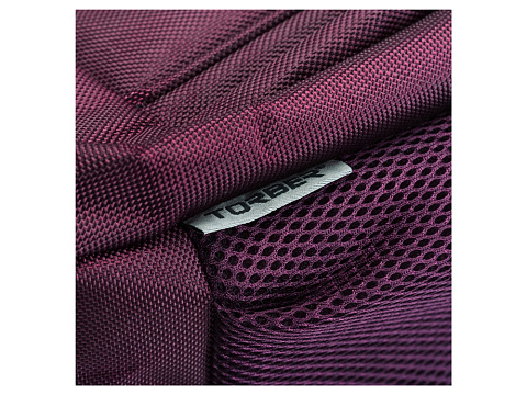 Рюкзак TORBER МЕГАПОЛИС с отделением для ноутбука 15, пурпурный, полиэстер, 46 х 32 x 13 см - рис 12.