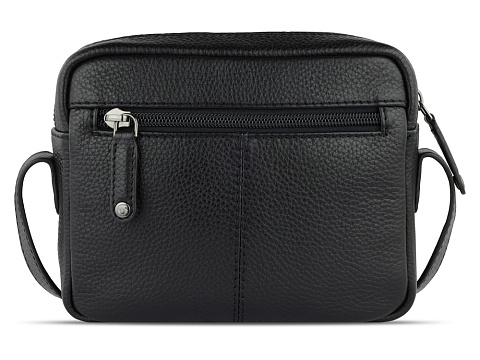 Сумка кросс-боди женская BUGATTI ЭЛЬЗА | ELSA, чёрная, воловья кожа/полиэстер, 19х5,5х14 см - рис 7.