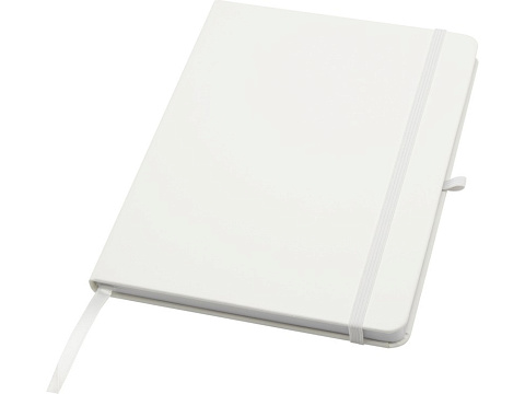 Teak блокнот А5 из переработан. материала в твердой обложке с линован. страницами - Белый