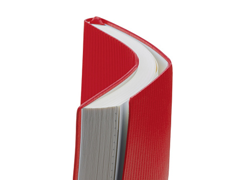 Набор блокнот в гибкой обложке А5 и металлическая шариковая ручка Nabokov, красный - рис 7.