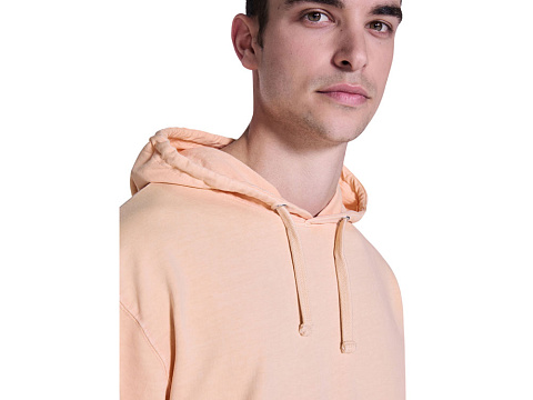 Толстовка с капюшоном KENIA унисекс, светло-абрикосовый выстиранный - рис 7.