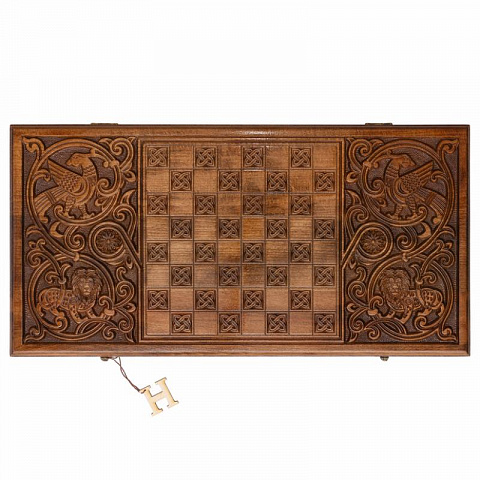 Резные нарды Тигр - рис 3.