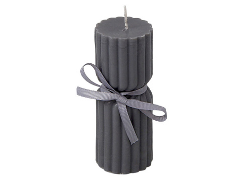 Набор свечей с гранями Vela, темно-серый, белый - рис 15.