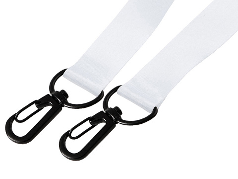 Ланъярд 2 см под сублимацию с 2-мя карабинами, черный - рис 4.