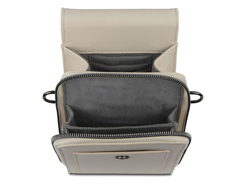 Сумка наплечная BUGATTI АЛМАТА | ALMATA, бежевая, полиуретан, 11х4х19 см - рис 3.