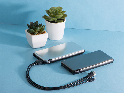 Внешний аккумулятор Forge v.2, металл, 10000mah, серый - рис 14.